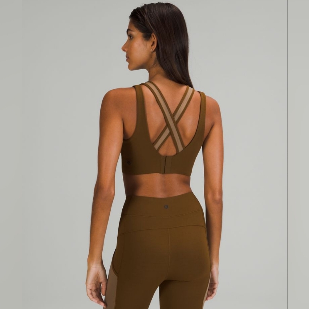 G007. Lululemon Lab Olive Green Bra - Size 8 - Picture 2 of 8